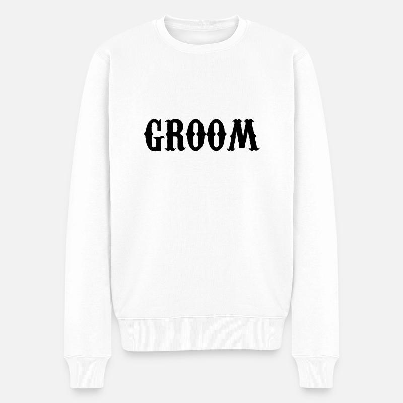 groom - Männer Premium Bio Pullover - Weiß