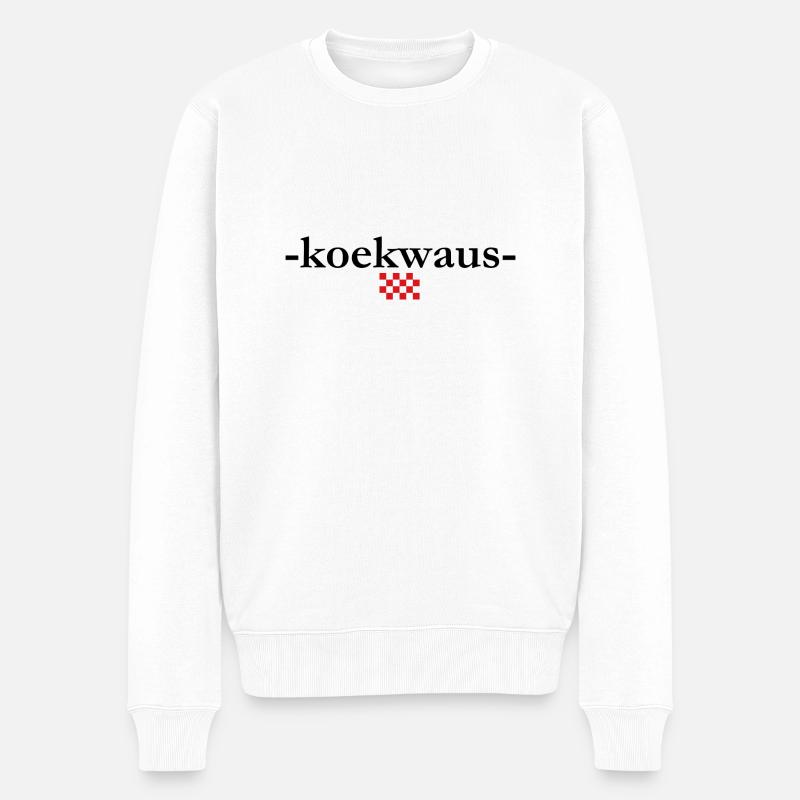 koekwaus, Brabants für Narren - Männer Premium Bio Pullover - Weiß