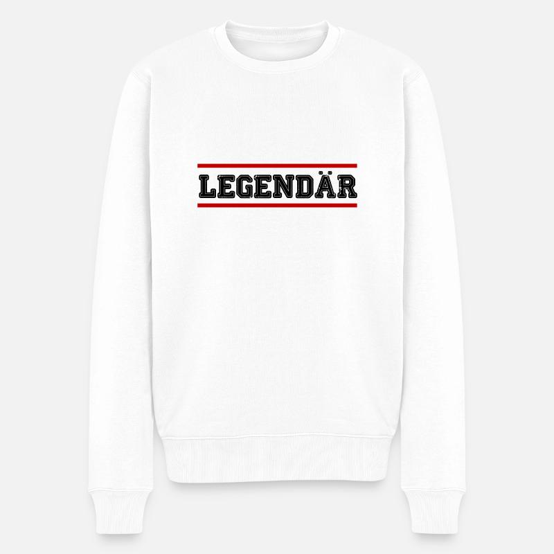 Legendär - Männer Premium Bio Pullover - Weiß
