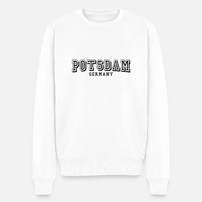 Potsdam - Männer Premium Bio Pullover - Weiß