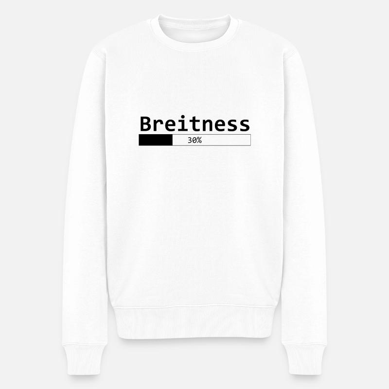 Breitness 30 - Männer Premium Bio Pullover - Weiß