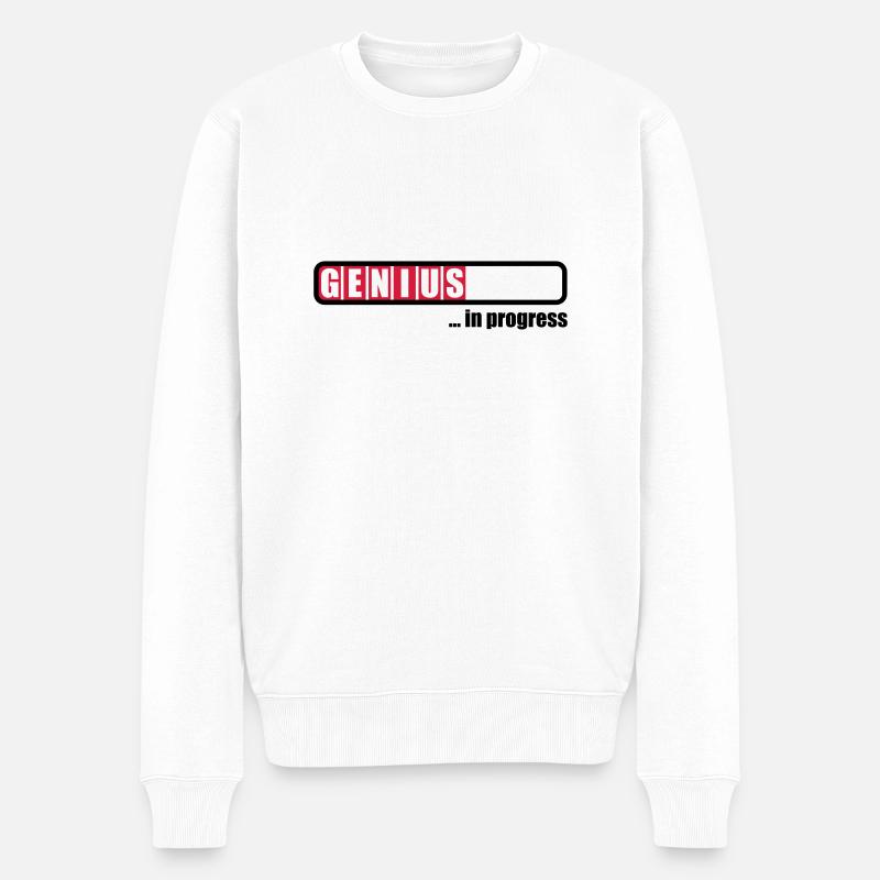 Genius in progress - Pull Premium bio Homme - blanc