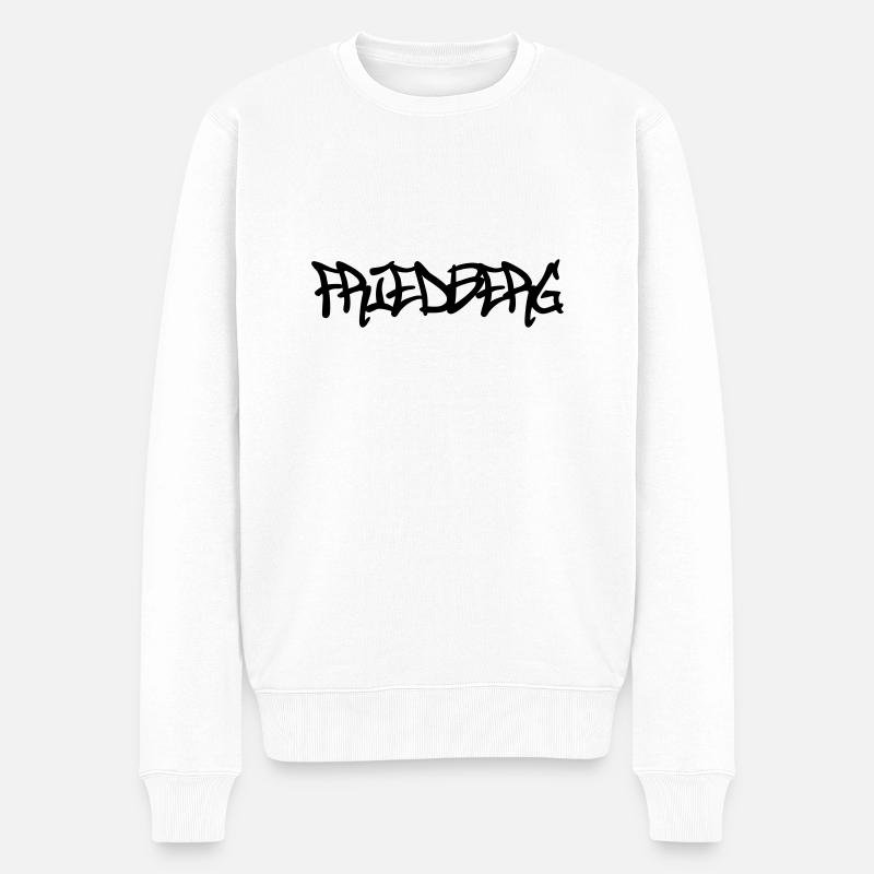 Friedberg Graffiti - Männer Premium Bio Pullover - Weiß