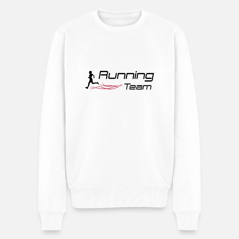 running team - Männer Premium Bio Pullover - Weiß