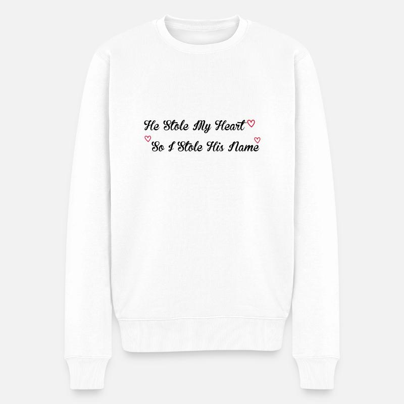 Stole My Heart - Pull Premium bio Homme - blanc