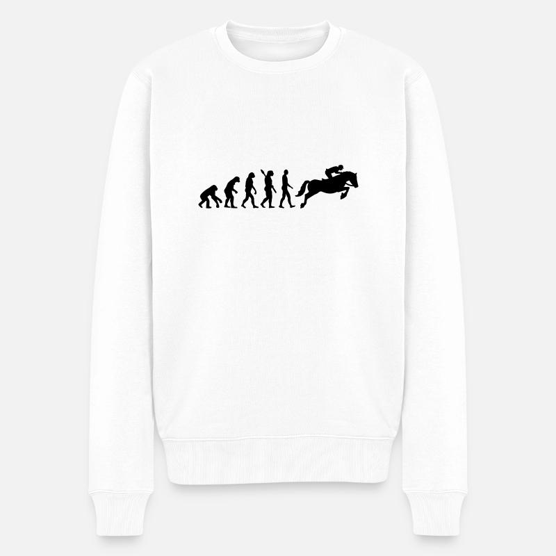 Evolution Show jumping - Men's Premium Organic Jumper - white