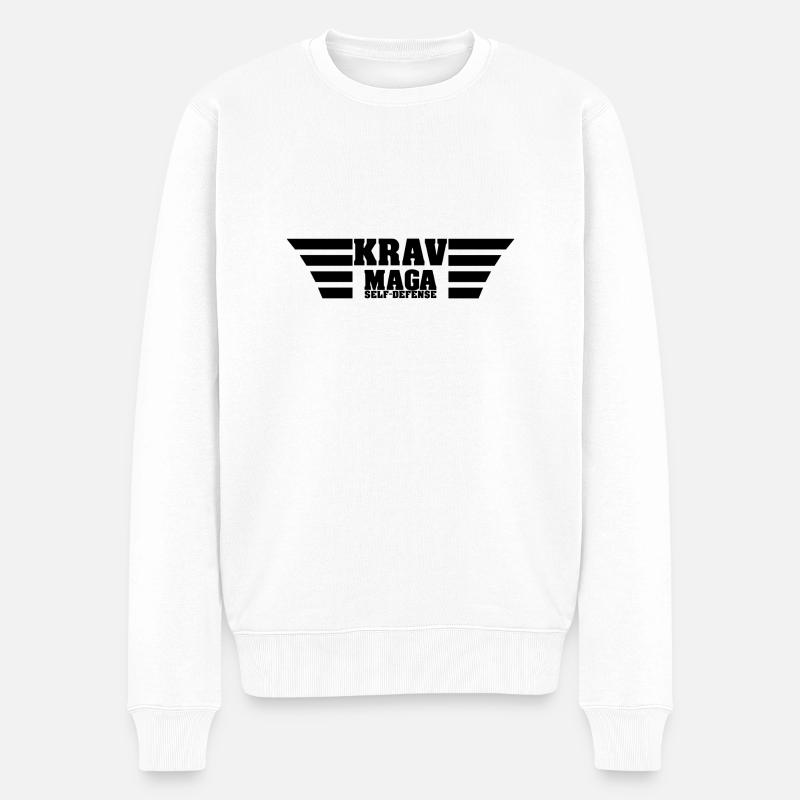 Krav Maga self defense - Männer Premium Bio Pullover - Weiß