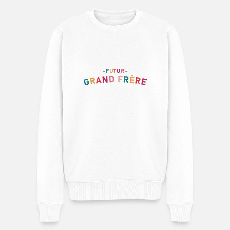 Futur Grand Frère - Annonce Grossesse Bébé - Pull Premium bio Homme - blanc