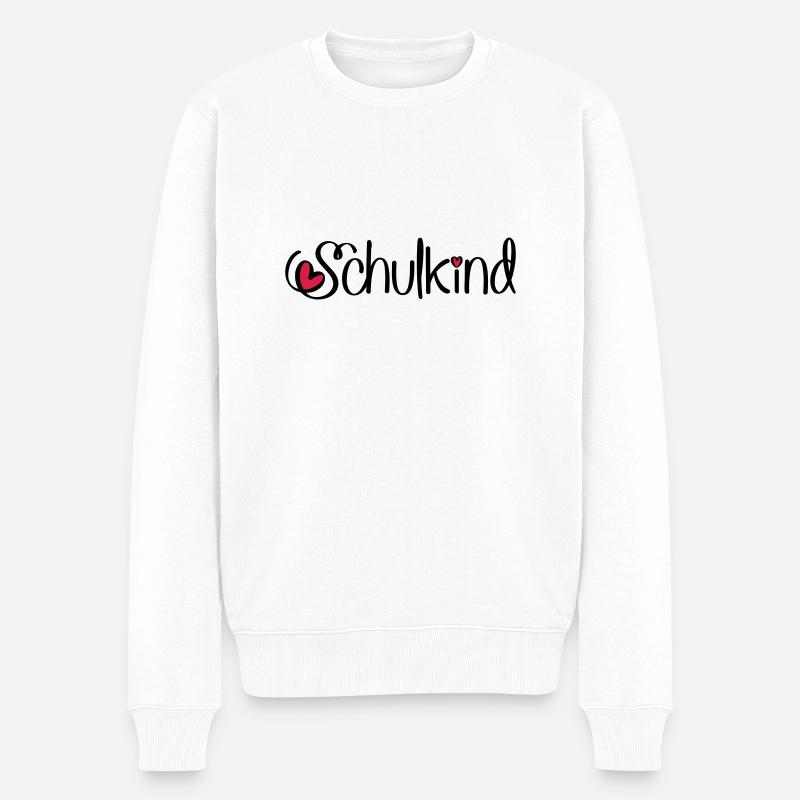 Schulkind - Männer Premium Bio Pullover - Weiß