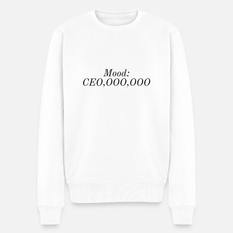 Mood: CEO,OOO,OOO - Männer Premium Bio Pullover - Weiß