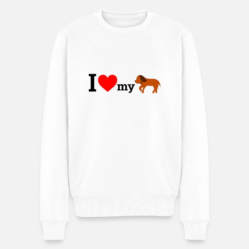 Amour de chien - Pull Premium bio Homme - blanc