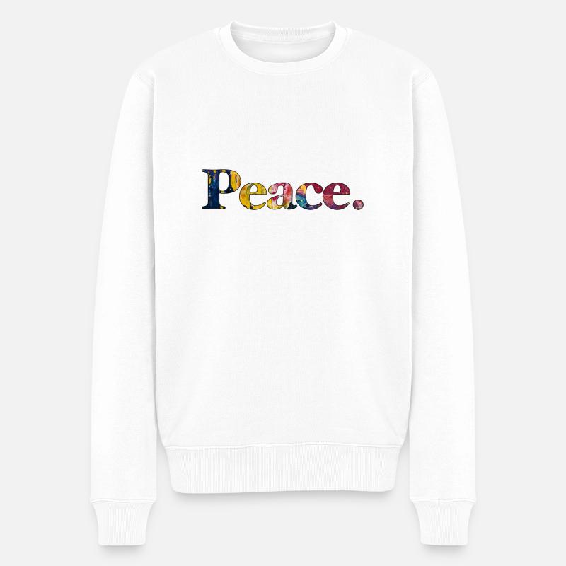 Frieden Paix - Pull Premium bio Homme - blanc