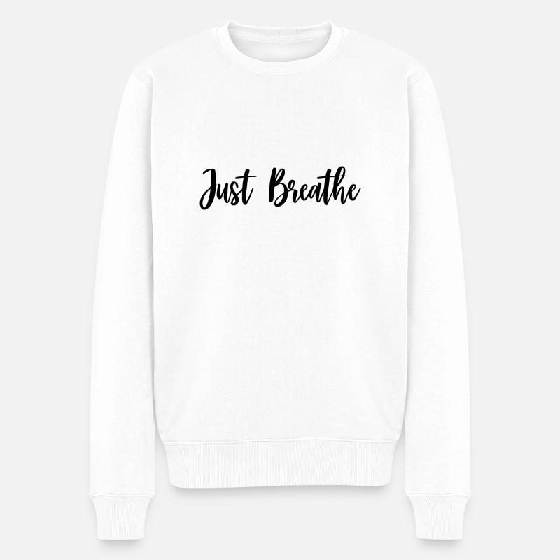 JUSTE RESPIRER - Pull Premium bio Homme - blanc