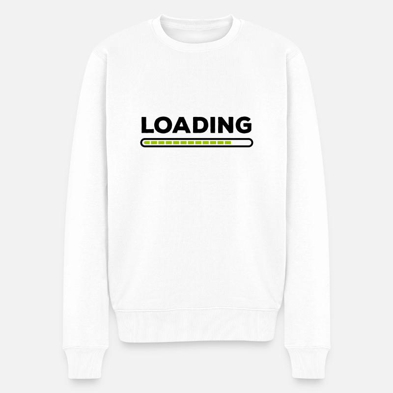 Loading - Männer Premium Bio Pullover - Weiß