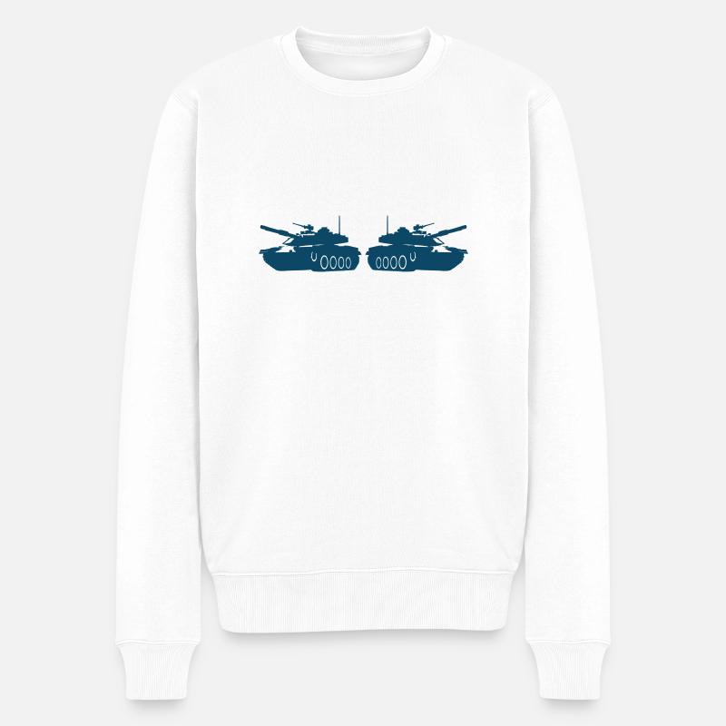 panzer 2 - Männer Premium Bio Pullover - Weiß