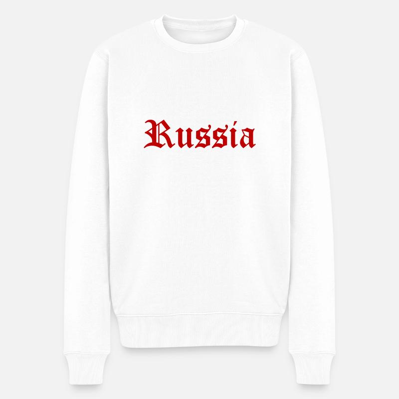 Russie - Pull Premium bio Homme - blanc