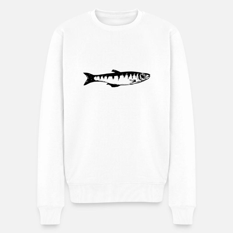 fish514 - Männer Premium Bio Pullover - Weiß