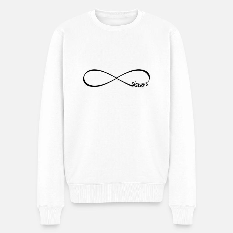 Infinity sœurs Infinity sœurs amis - Pull Premium bio Homme - blanc
