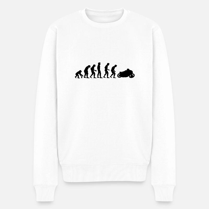 motorcycle evolution - Men's Premium Organic Jumper - white