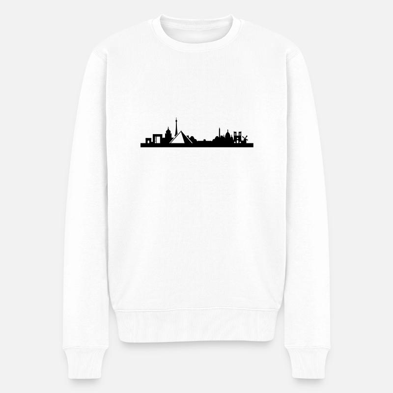 Horizon de Paris Louvre - Pull Premium bio Homme - blanc