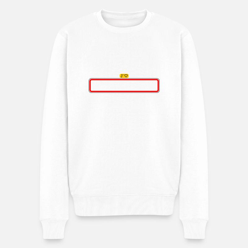 Blank Billboard, ich liebe meine Stadt - Männer Premium Bio Pullover - Weiß