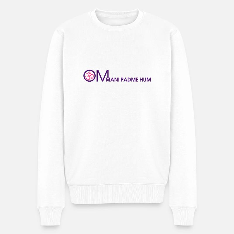 om mani padme hum - Pull Premium bio Homme - blanc