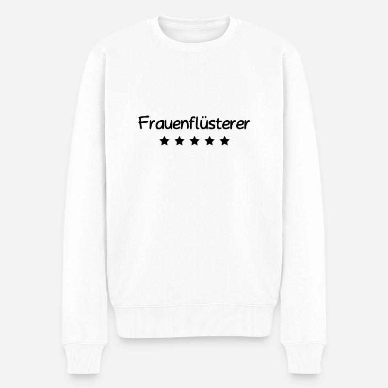 Frauenfluesterer - Männer Premium Bio Pullover - Weiß
