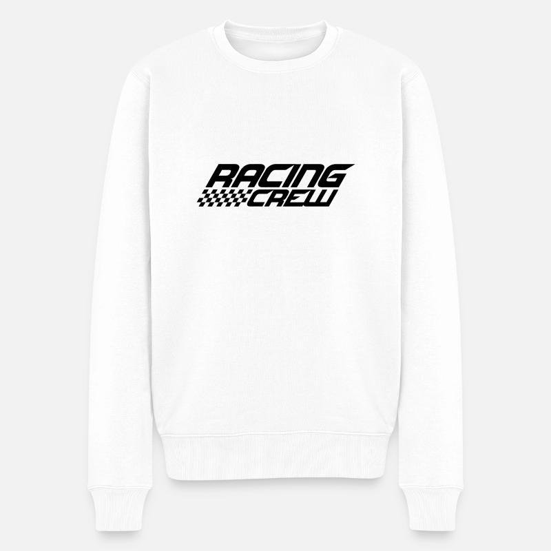 Racing Crew Design - Männer Premium Bio Pullover - Weiß