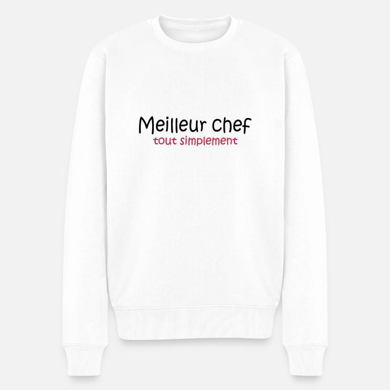 Meilleur chef tout simplement - Pull Premium bio Homme - blanc