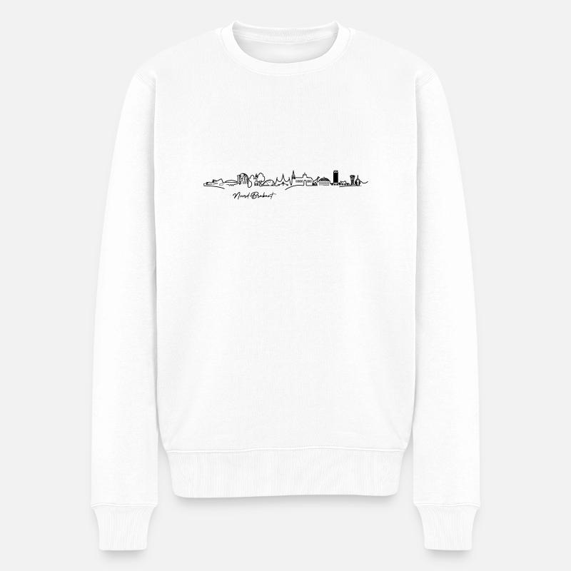 Skyline Nordbrabant - SCHWARZ (Mehrfarbiger Vektor) - Männer Premium Bio Pullover - Weiß