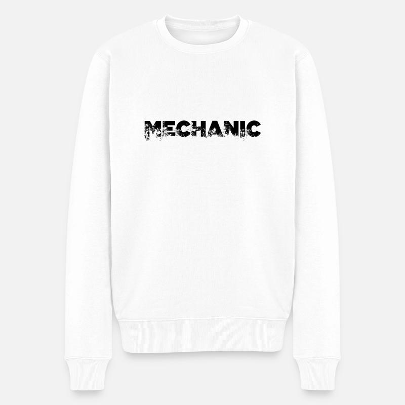 Mechaniker - Männer Premium Bio Pullover - Weiß