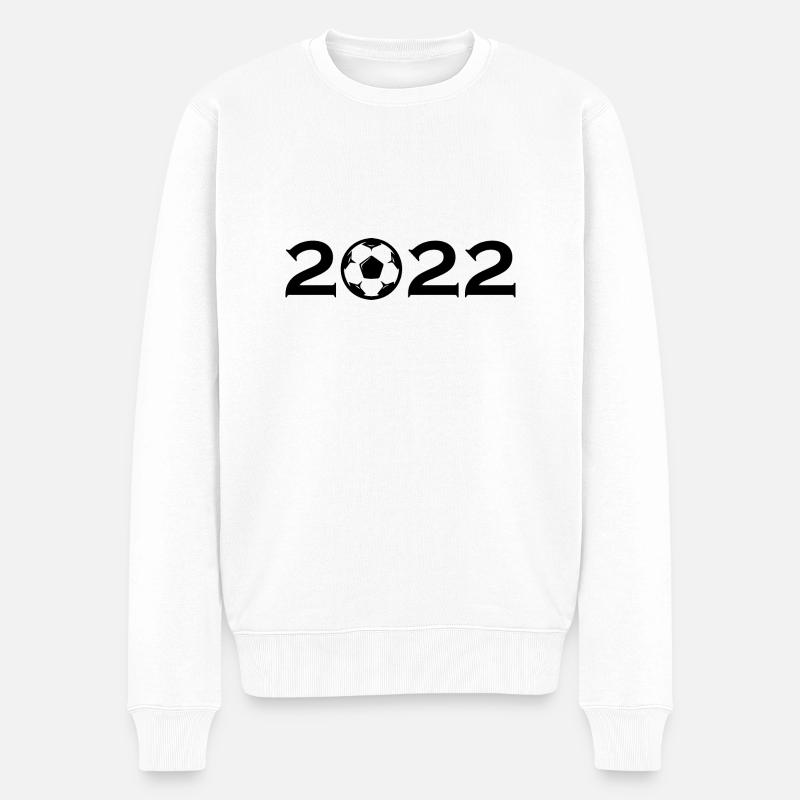 Fußball Soccer - Männer Premium Bio Pullover - Weiß
