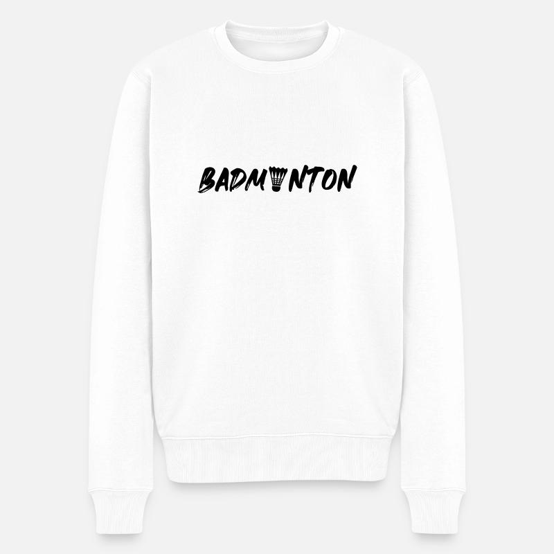 federball Badminton symbol - Männer Premium Bio Pullover - Weiß