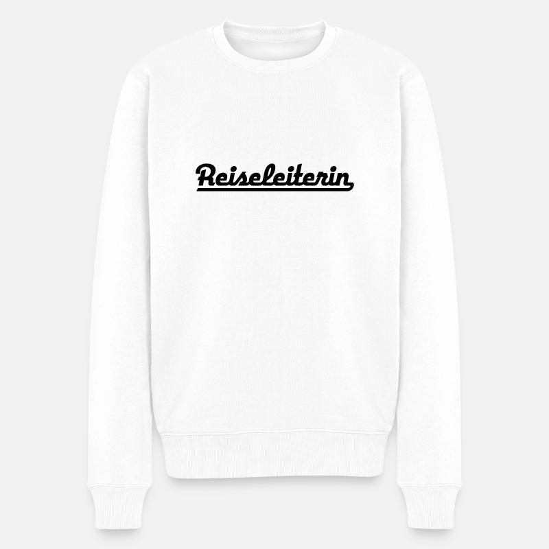 Reiseleiterin - Männer Premium Bio Pullover - Weiß