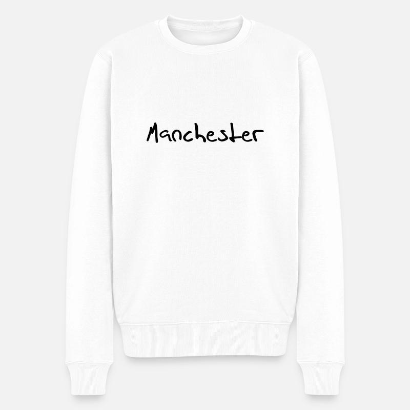 manchester - Männer Premium Bio Pullover - Weiß