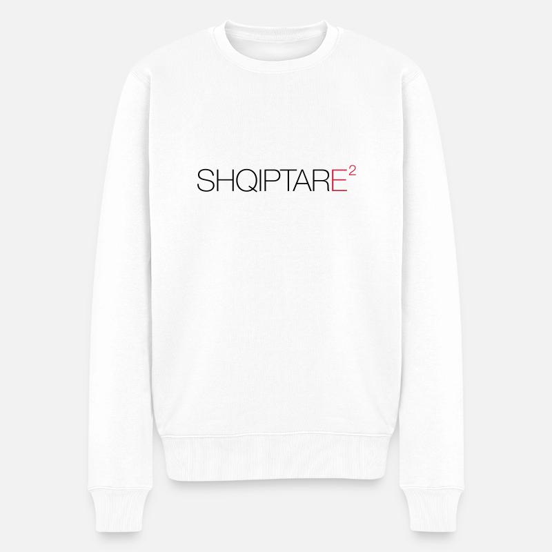 SHQIPTARE - Männer Premium Bio Pullover - Weiß