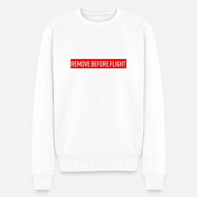 REMOVE BEFORE FLIGHT - Men's Premium Organic Jumper - white