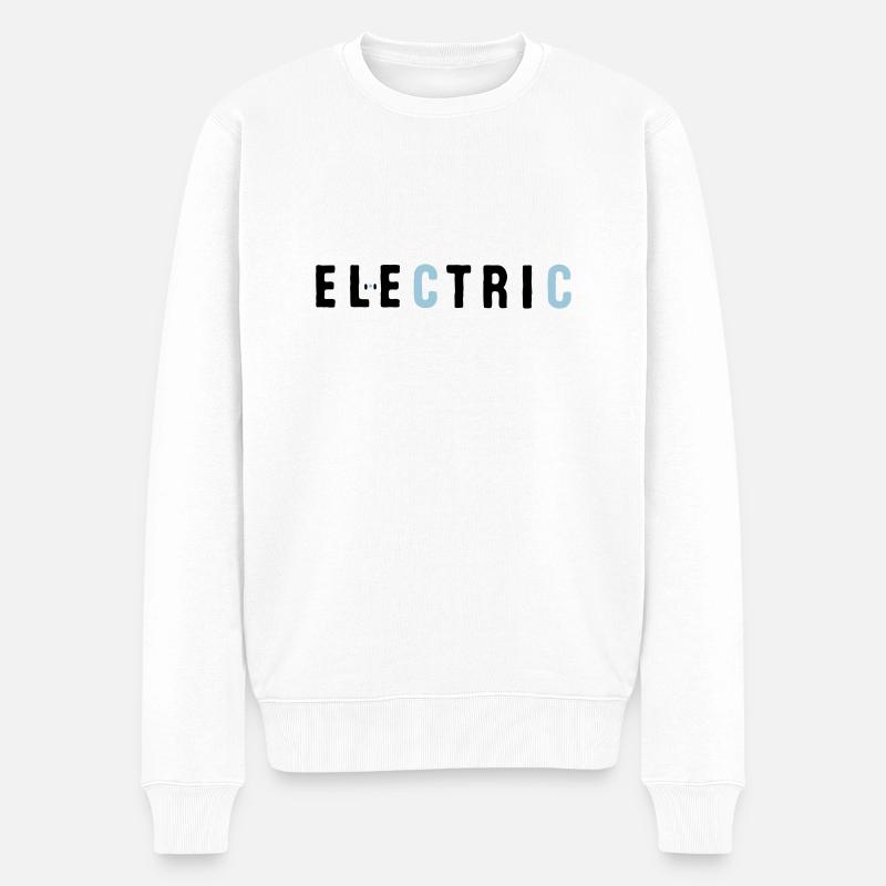 électrique - Pull Premium bio Homme - blanc