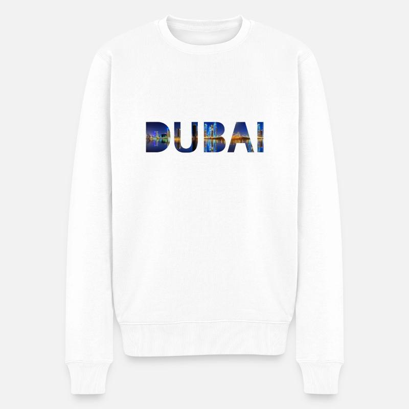 Dubai T-shirt - Männer Premium Bio Pullover - Weiß