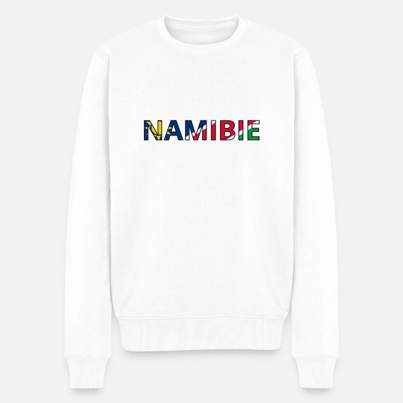 Drapeau Namibie - Pull Premium bio Homme - blanc