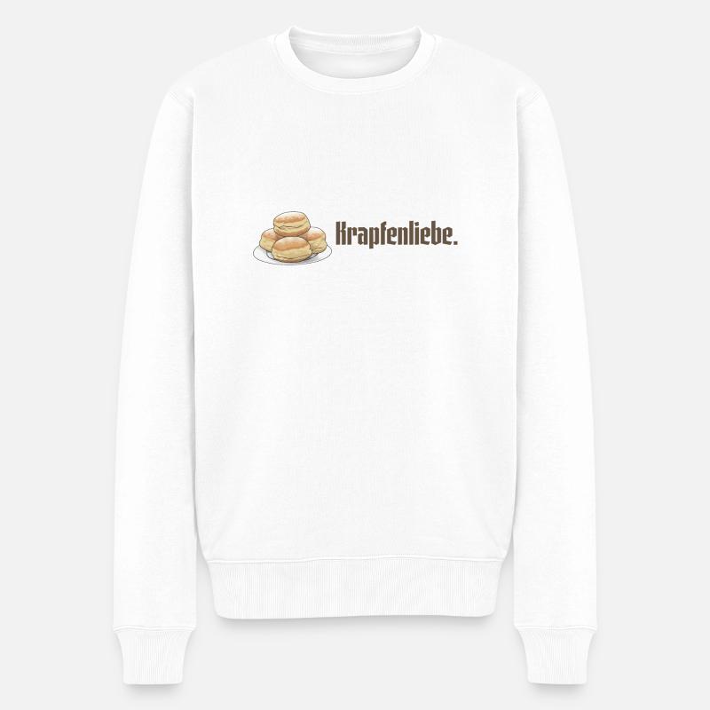 Krapfen // Illustration - Männer Premium Bio Pullover - Weiß