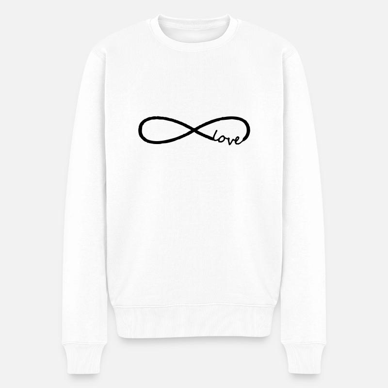 Unendlichkeit - Männer Premium Bio Pullover - Weiß
