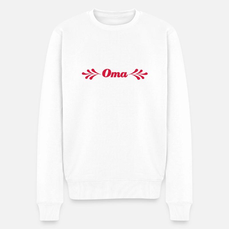 Oma - Männer Premium Bio Pullover - Weiß