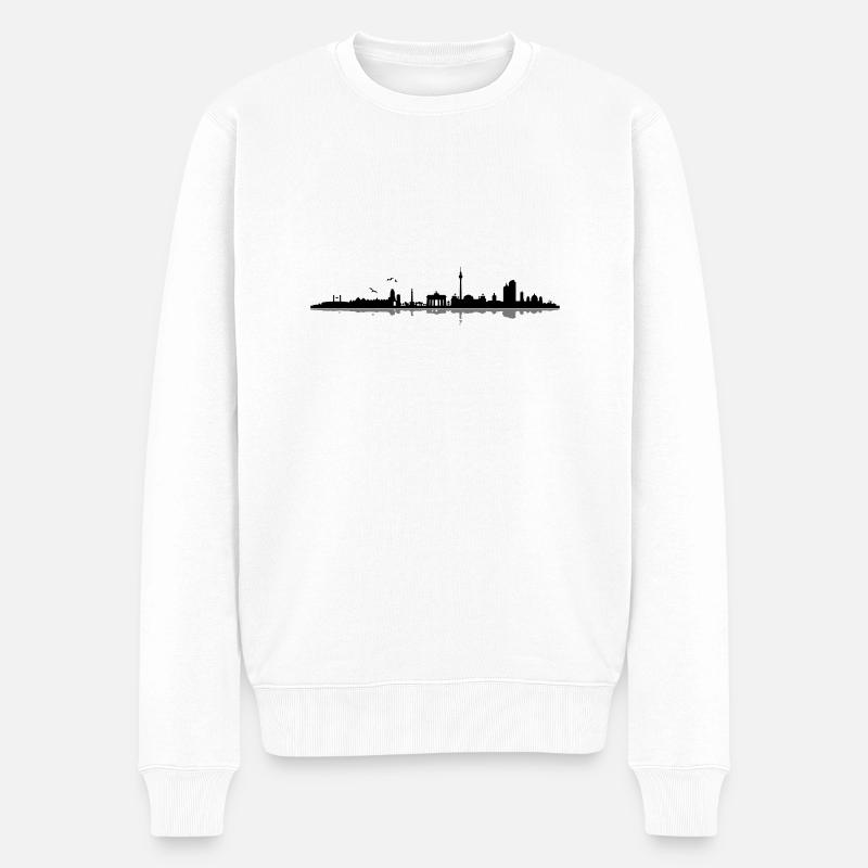 berlin horizon - Pull Premium bio Homme - blanc