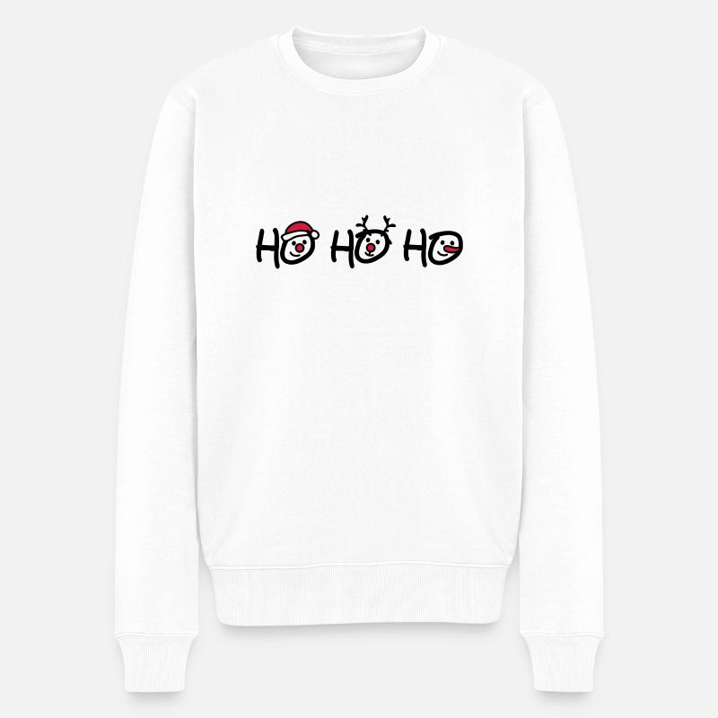 Ho Ho Ho - Pull Premium bio Homme - blanc
