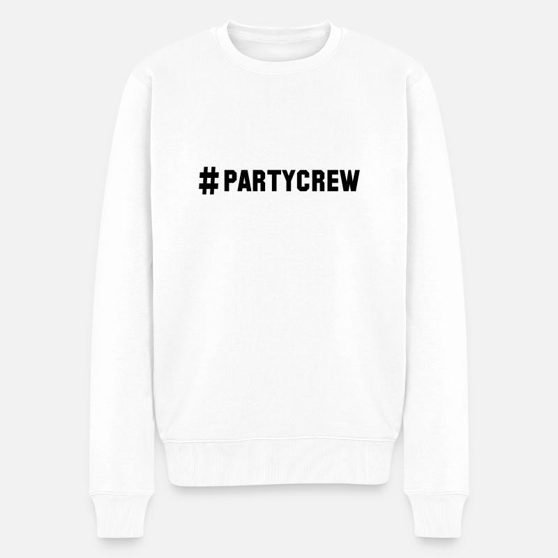# partycrew - Männer Premium Bio Pullover - Weiß