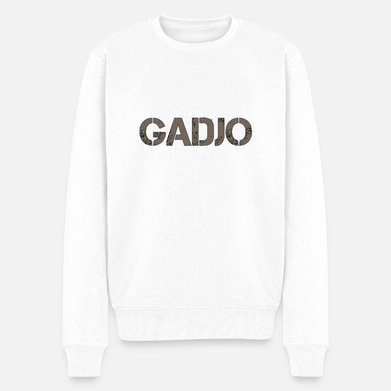 Gadjo - Männer Premium Bio Pullover - Weiß