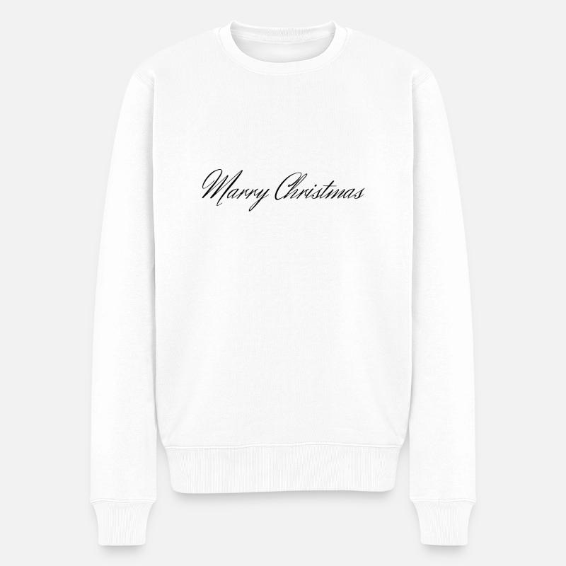 Marry Christmas - Männer Premium Bio Pullover - Weiß