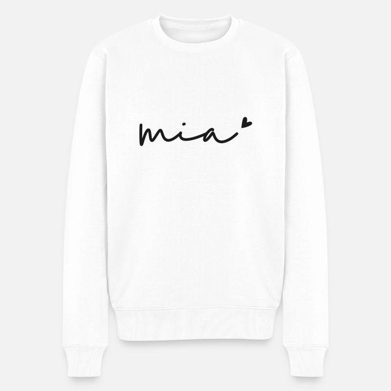 Nom : Mia - Pull Premium bio Homme - blanc