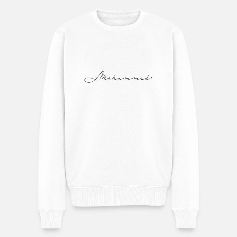 Name: Mohammed - Men's Premium Organic Jumper - white